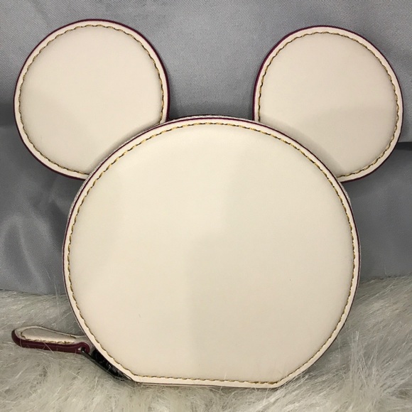 Limited Edition Coach x Disney Mickey Mouse Ears Zip Around Coin Purse Bag - Picture 3 of 9